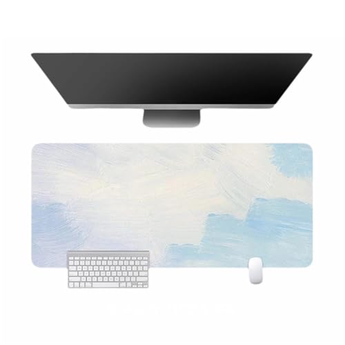 BESTORI Mauspad Wasserdicht Schreibtisch Protector Matte mit Ölgemälde-Stil Anti-Rutsch Gaming Tastatur Matte rutschfeste Mauspad für Büro, Zuhause, Stil 04, 140 x 70cm von BESTORI