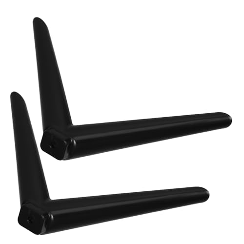 BESTOYARD 1 Paar Fernsehtisch Fernseher fuß Fernseher füße TV Standfüße tv Halter tv zubehör TV-Wandregal Tisch-TV-Ständer Universeller TV-Tischtisch TV-Rack-Sockel TV-Beine Plastik Black von BESTOYARD