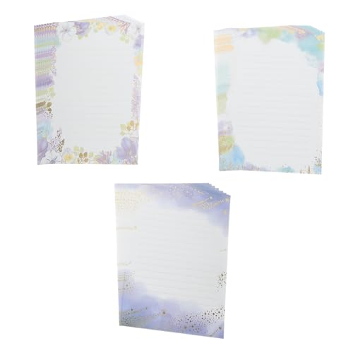 BESTYASH 24 Blatt Briefpapier Mit Heißprägung Stationäres Papier Liniertes Schreibpapier Schreibwaren BESTYASH 24 Blatt Briefpapier Mit Heißprägung Stationäres Papier Liniertes Schreibpapier Schreibwaren von BESTYASH