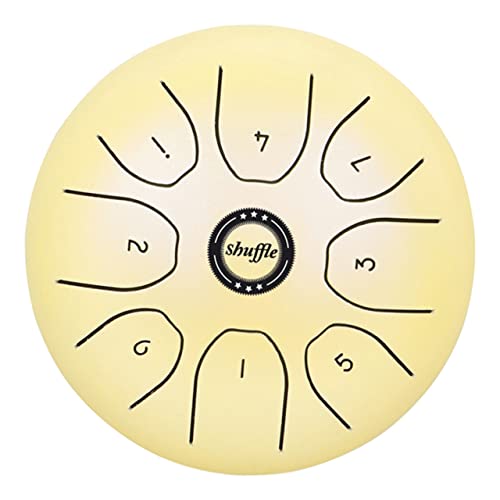 BESTonZON 1 Satz Ätherische Trommel Instrument Der Zungentrommel Schlaginstrument Zungentrommel-set Für Anfänger Handtrommelinstrument Tamburin Für Kinder Musikinstrument Yellow Holz von BESTonZON