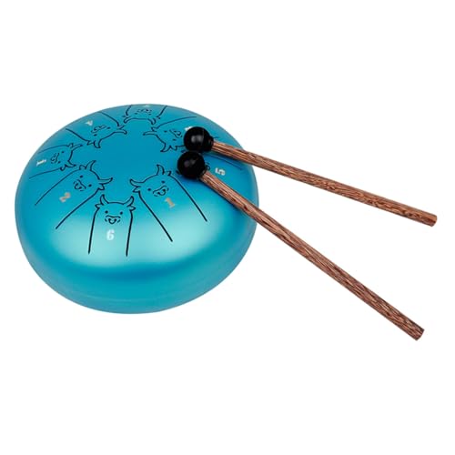 BESTonZON 1 Satz Wangyou-Trommel Meditation Zungentrommel Trommelschlaginstrument Panda-Trommelstahl musikinstrumente musical instruments Stahlpfannentrommel für Kinder Handtrommel Holz Blue von BESTonZON