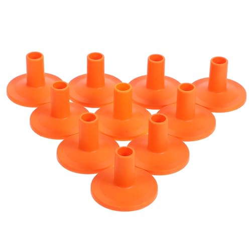 BESTonZON 10st Trommelgehäuse Unterlage Ersatzhülsen Für Becken Drum-pad-ständer Beckenständer Elektronische Drumsticks Halterung Für Beckenzubehör Trommelstockhalter Rad Plastik Orange von BESTonZON