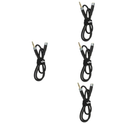 BESTonZON 12 Stk Kopfhörerkabel schickes Audiokabel kopfhörer versorgung Gitarrenkabel extension cords speaker cables Kabel für Soundkonsole Audiokabel für den Haushalt PVC Black von BESTonZON