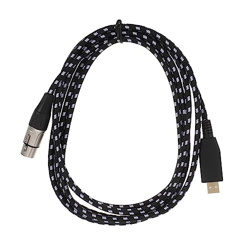 BESTonZON 1Stk Mikrofon Aufnahmekabel Mikrofonanschlusskabel Überbrückungskabel Heimaudiokabel USB-Adapter Mikrofonkabel Dynamisches Mikrofon Lautsprecherleitung Soundadapter vergoldet Black von BESTonZON