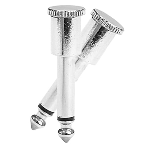 BESTonZON 2St Gitarrenstecker Effektpedal-Adapter Anschlüsse für Gitarrenpedalplatinen gitarren ersatzteile gitarrenkabel Adapter für Gitarrenpedal 6,35 Gitarrenpedalanschluss Metall Silver von BESTonZON