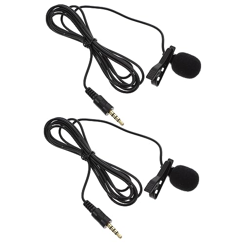 BESTonZON 2st Lavalier-mikrofon Handy-Revers Für Telefon Mikrofon Mini Tragbares Mikrofon USB-mikrofon Telefonkragen Mini-mikrofon Ansteckverstärker -gesangsmikrofon Kupfer Black von BESTonZON