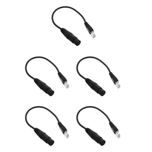 BESTonZON 5st Netzwerkkabel Auf Xlr Mikrofonkabel Von Stecker Auf Buchse Xlr-kabel Für Systeme Xlr-mikrofonkabel Professionelles Xlr-kabel Kupfer-xlr-kabel Xlr-kabel Für -sound Black Pvc von BESTonZON