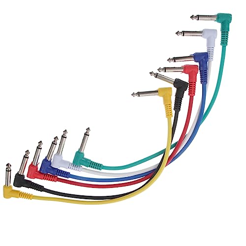 BESTonZON 6St Audio Kabel gitarrenkabel guitar cable gitarrenzubehör jumper wires Klinkenkabel E-Gitarren-Zubehör Gitarrenverstärkerkabel Teile von Musikinstrumenten Gitarren-Effektkabel PVC von BESTonZON