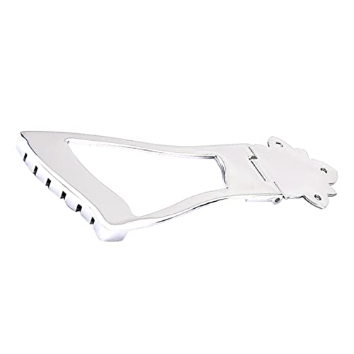 BESTonZON Gitarrenkabel Saitenhalter Brücke Gitarre Gitarren-saitenhalter Ersetzen Bassgitarre Akustikgitarrenbrücke Saitenhalterbrücke Für E-gitarre Steg Für Archtop-gitarre Metall Silver von BESTonZON