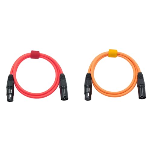 BESTonZON Mikrofonkabel Kabel Für Pro-geräte Mikrofon Mit Kabelbinder Xlr-line-mikrofon Rot von BESTonZON