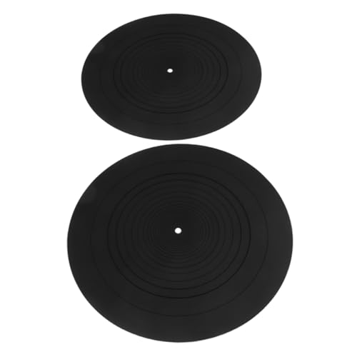 BESTonZON Silikon Plattenspieler Matten Statik Vinyl Slipmats Runde Plattenspieler Zubehör Schallplatten Unterlage Für Besseren von BESTonZON