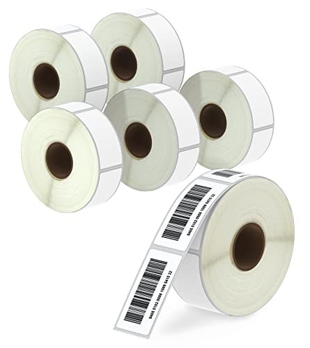 BETCKEY - 25mm x 51mm(1 in x 2 in) Perforierte FBA Barcode/Adresse Thermoetiketten Kompatibel mit Zebra und weiteren Druckern [6 Rollen/4500 Etiketten] von BETCKEY