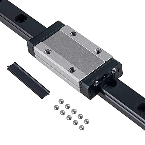 BEVDICNC MGN12H 600mm Linearführung 1 Stück Schwarz lineare Gleitgitter mit 1 Stück MGN12H Wagenblock Stahlkugeln Grenzblöcke für 3D Drucker CNC XYZ DIY Graviermaschine von BEVDICNC