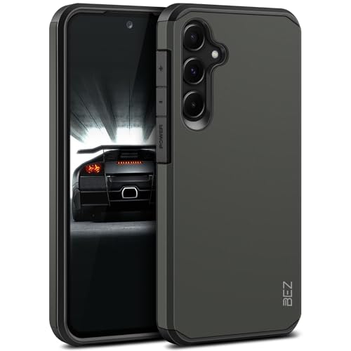 BEZ Hülle für Samsung Galaxy A55 5G Hülle, Handyhülle Tasche Stoßfestes Kompatibel für Samsung A55 5G, [Heavy Duty Serie] Outdoor Dual Layer Armor Case Handy Schutzhülle Robuste, Grau von BEZ