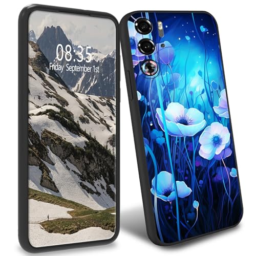 BFDHGQZC Schutzhülle für ZTE Nubia Red Magic 9 Pro / 9 Pro, dünn, weiches TPU, stoßfest, stoßfest, Rundumschutz, für Nubia Red Magic 9 Pro, Lila Blumen von BFDHGQZC