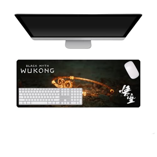 BFDREAM Black Myth Wukong XL Multifunktions-Gaming-Mauspad, 800 x 300 x 3 mm, Mauspad, Gaming-Tastatur, wasserdicht und Unterseite aus rutschfestem Gummi, strukturierte Oberfläche (Wukong-10) von BFDREAM