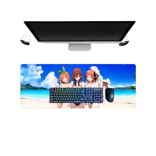 BFDREAM The Quintessential Quintuplets Anime XL Multifunktions-Gaming-Mauspad, 800 x 300 mm, Mauspad, Gaming-Tastatur, wasserdicht und Unterseite aus rutschfestem Gummi, strukturierte Oberfläche von BFDREAM