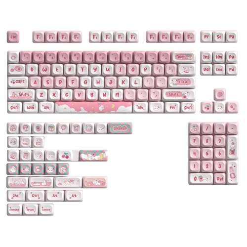 BFLKY 138PCS Tastenkappen Für Mechanische Tastatur Schalter Cartoon Druck Tastenkappen Für 61/84/87/104 Schalter Keycap von BFLKY