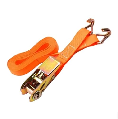 Spanngurte für Ladung, 25mm * 3meter Tragbare Auto Gepäck Anhänger Ratsche Tie Strap for Motorrad Gürtel Bindung Spanner Heavy-Duty bremse Haken Unten(Orange) von BFVAKBKYT