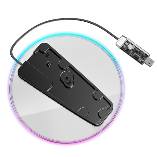 Vertikaler Ständer für PS5/PS5 Slim/PS5 Pro Konsolen, kompatibel mit PS5/PS5 Slim/Pro Digital/Disc Edition, Basisständer Zubehör mit 7 farbigen RGB-Lichtern von BIFONODKR