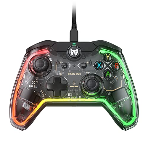 BIGBIG WON Switch Controller, PC Controller mit 0 Deadzone Joysticks, Hair Trigger, 2 Extra Multifunktionstasten, Volle Anpassbarkeit, Asymmetrische Vibrationsmotoren, Wired Gamepad für PC & Switch BIGBIG WON Switch Controller, PC Controller mit 0 Deadzone Joysticks, Hair Trigger, 2 Extra Multifunktionstasten, Volle Anpassbarkeit, Asymmetrische Vibrationsmotoren, Wired Gamepad für PC & Switch von BIGBIG WON