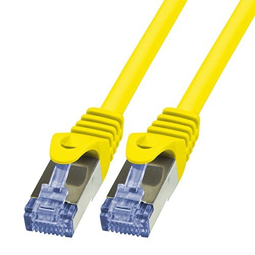 BIGtec LAN Kabel 20m Netzwerkkabel Ethernet Internet Patchkabel CAT.6a gelb Gigabit SFTP doppelt geschirmt für Netzwerke Modem Router Switch 2 x RJ45 kompatibel zu CAT.5 CAT.6 CAT.7 Stecker von BIGtec