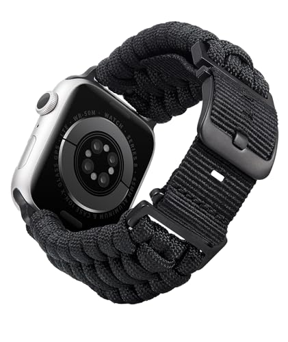 BINLUN Ersatzarmband Kompatibel mit Apple Watch Armband 42mm 44mm 45mm 46mm 49mm Herren Damen, Geflochten Paracord Nylon Sport Armbänder Passt für iWatch Ultra2 Ultra Serie 10/9/8/7/SE2/SE/6/5/4/3/2/1 von BINLUN