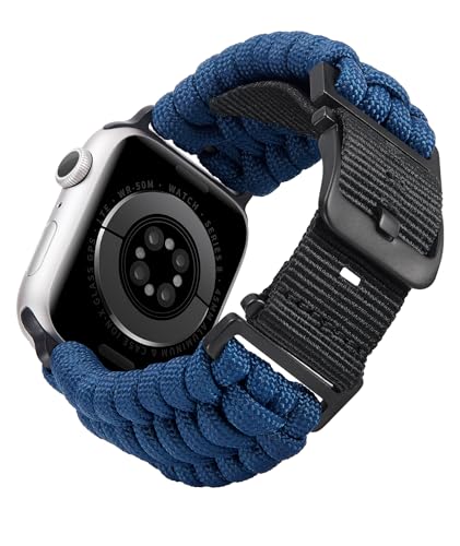 BINLUN Ersatzarmband Kompatibel mit Apple Watch Armband 42mm 44mm 45mm 46mm 49mm Herren Damen, Geflochten Paracord Nylon Sport Armbänder Passt für iWatch Ultra2 Ultra Serie 10/9/8/7/SE2/SE/6/5/4/3/2/1 von BINLUN