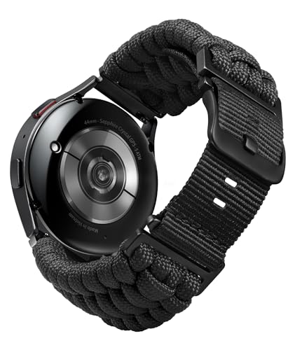 BINLUN Nylon Uhrenarmband Schnellverschluss Geflochtene Paracord Smartwatch Ersatzarmband 18mm 20mm 22mm Kompatibel mit Samsung Galaxy/Passend für Garmin/Passend für Huawei Armband für Herren Damen von BINLUN