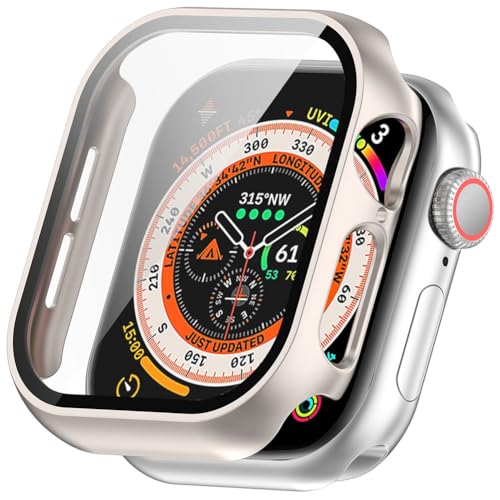 BIOSA Hülle for Apple Watch Series 10 42MM/46MM Hartglas Schutzhülle, 360° Rundum Ultradünne PC Hard Hülle, Kratzfest, Watch Hülle for Apple Watch Series 10 von BIOSA