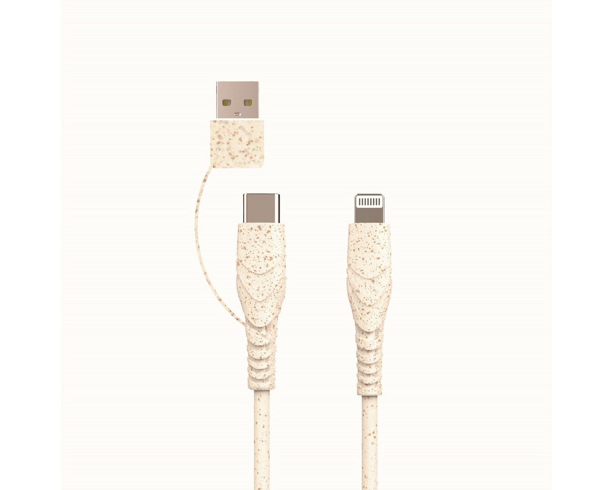 BIOnd BIO-CT-IP USB-C to Lightning & USB-A 3,5A Cable USB-Kabel, USB Typ C (USB-C) Männlich (Stecker), Lightning (8pin) Männlich (Stecker) (120.0 cm) von BIOnd