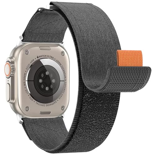 BIRDTOBR Denim Loop Armband Kompatibel mit Apple Watch Ultra 2 49mm/ Ultra 49mm, Sport Einstellbar Uhrenarmband Für iWatch 45mm 44mm 42mm iWatch Ultra 2 Ultra Series 9 8 7 6 5 4 3 2 1 SE Männer Frauen von BIRDTOBR