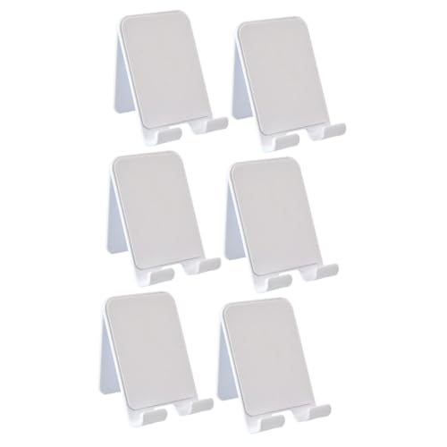 6 Stück Handyhalterung Wandhalterung Handyhalter Tablet Ladeständer Halterung für Handy Tablet Ständer Halter Wand Tablet Halterung Handy Halterung Aufladen ABS Zubehör Weiß (Whitex3 Stück 6,8 x 6 cm von BJFIDOJPIEWWWWGR