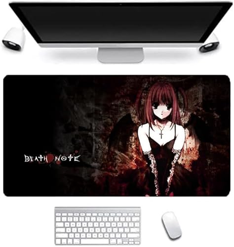 BJMAND Anime-Mauspad, Todesnote, leichtes Yagami-Gaming-Mauspad, groß, 30 x 80,5 cm, rutschfeste Gummiunterseite, Laptop-Schreibtischunterlage für Büro, Zuhause (Typ 3) von BJMAND