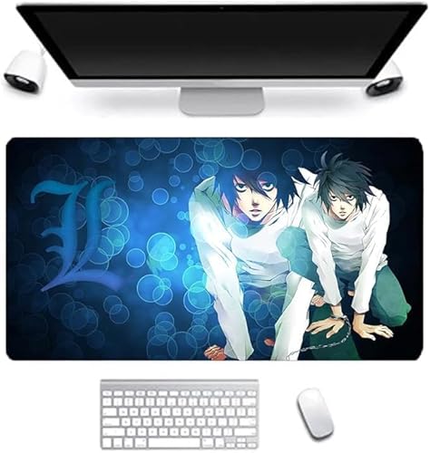 BJMAND Anime-Mauspad, Todesnote, leichtes Yagami-Gaming-Mauspad, groß, 30 x 80,5 cm, rutschfeste Gummiunterseite, Laptop-Schreibtischunterlage für Büro, Zuhause (Typ 6) von BJMAND