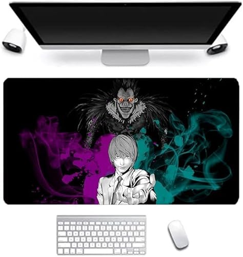 BJMAND Anime-Mauspad, Todesnote, leichtes Yagami-Gaming-Mauspad, groß, 30 x 80,5 cm, rutschfeste Gummiunterseite, Laptop-Schreibtischunterlage für Büro, Zuhause (Typ 8) von BJMAND