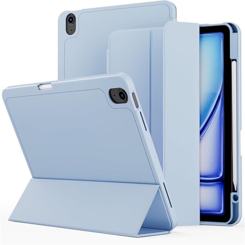 BKUANE Schutzhülle für iPad Mini7/Air11/Air4/Air5/10th/2022 Pro11/2022Pro 12.9/2024 Air13/2024 Pro 13/2024 Pro11/Mini6 Schutzhülle mit Stiftschlitz (Bai Binglan, 2024 Air13) von BKUANE