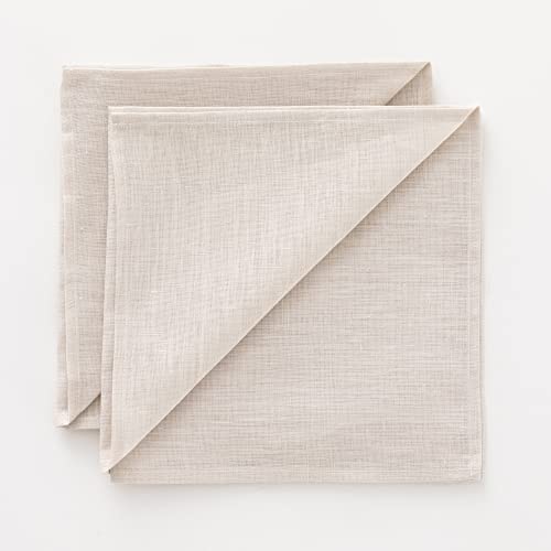 BELUM | Pack mit 2 Servietten aus 100% Leinen, 50 x 50 cm, Heimdekoration, 100% Leinen-Servietten (Light Grey) von BL BELUM