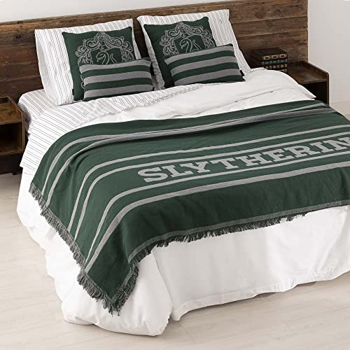 Belum | Harry Potter Decke, Jaquarddecke, 180 x 260 cm, Slytherin House, Decke für Harry Potter, Decke für Bett, Harry Potter, alle Arten von Verwendungen von BL BELUM