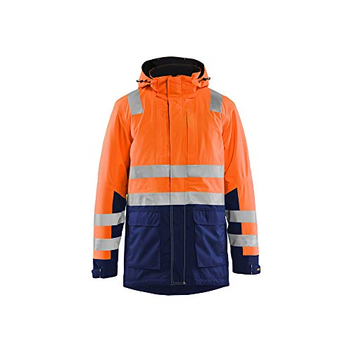 Blaklader 4495198753894XL Winterparka, High Vis Orange/Marineblau, Größe 4XL von BLÅKLÄDER