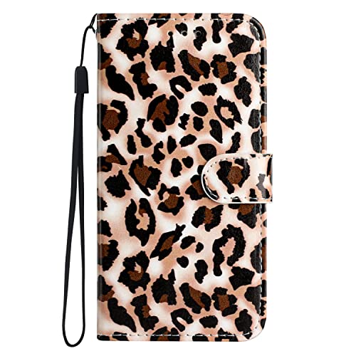 BLOTECH SchutzHülle Wallet Flip für Xiaomi 14T Pro Case Hautfreundliches Holster Leopardendruck Muster 3 Card Slots Schnalle Protective Flip Wallet Phone Case für Xiaomi 14T Pro von BLOTECH