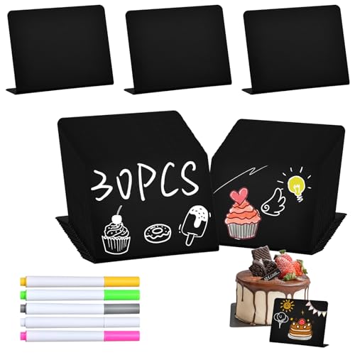 BLUESEABUY 30 Stück Kreidetafel Kleine Mini Kreidetafel Set Buffet Schilder Kleine Tafeln zum Beschriften Geeignet mit 5 Stifte für Hochzeiten Tischdekorationen Cafés 7,7 x 10 cm BLUESEABUY 30 Stück Kreidetafel Kleine Mini Kreidetafel Set Buffet Schilder Kleine Tafeln zum Beschriften Geeignet mit 5 Stifte für Hochzeiten Tischdekorationen Cafés 7,7 x 10 cm von BLUESEABUY