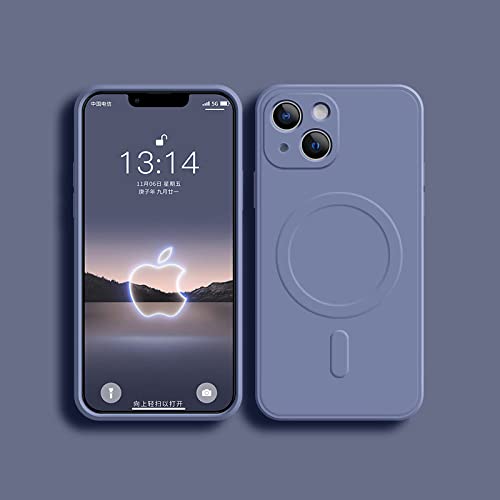 BMLLQSS CNM4848 Silikon-Schutzhülle für iPhone 11, 12, 13 Pro Max, 13 Mini, X, XS, Max, XR, kabelloses Ladegerät, weiche TPU-Hülle [Lavendelasche4, für iPhone 12Pro Max] von BMLLQSS