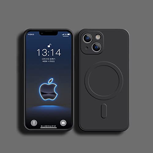 BMLLQSS Magnetische Silikonhülle für iPhone 11, 12, 13 Pro Max, 13 Mini, X, XS, Max, XR, kabelloses Ladegerät, weiche TPU-Hülle, Schwarz 2, für iPhone XS von BMLLQSS