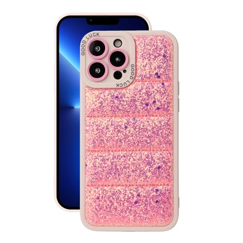 BMLLQSS Schutzhülle für iPhone 15Pro Max/15 Pro/15 Plus/15, glitzernd, stoßfest, Kameraloch (15, Rosa) von BMLLQSS