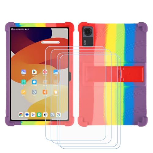 BMPNLSZ Hülle für Alldocube iPlay 60 Mini Pro + 4 HD Panzerglas, Sanft Handyhülle Silikon Schutzhülle Cover TPU Case Handy Tasche Handytasche - Panzerglasfolie Schutzfolie für (8,4") - Colore von BMPNLSZ