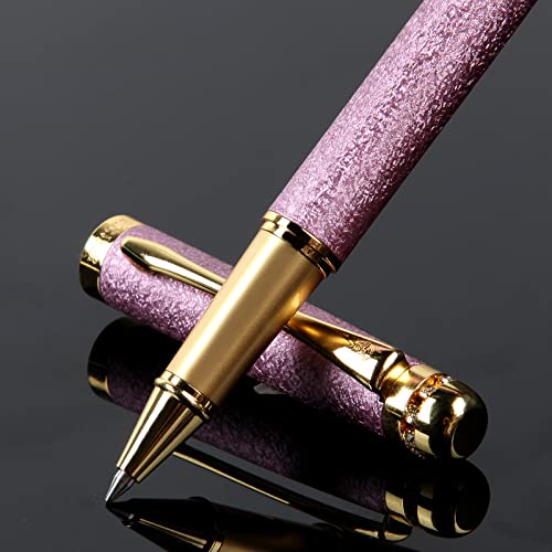 BOCIYER Tintenroller mit flüssiger Tinte, Beste Kugelschreiber-Geschenk-Set für Männer und Frauen,Schwarze Tinte Fancy Pen nachfüllbar für,hübsche Stifte,coole Stifte,Nette niedliche Stifte(rosa) von BOCIYER