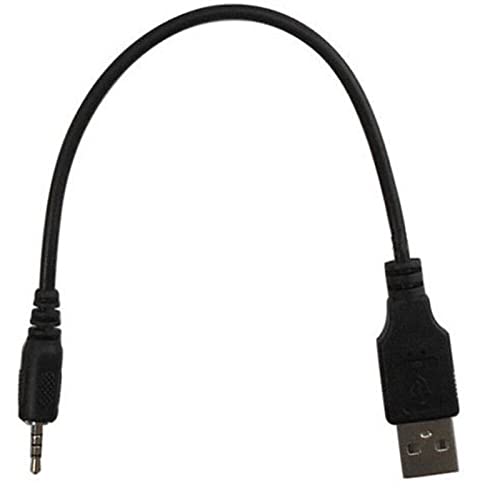 BODYA 2,5 mm USB-Ladekabel für JBL Synchros E40BT E50BT Kopfhörer J56BT S400BT S700, Schwarz von BODYA