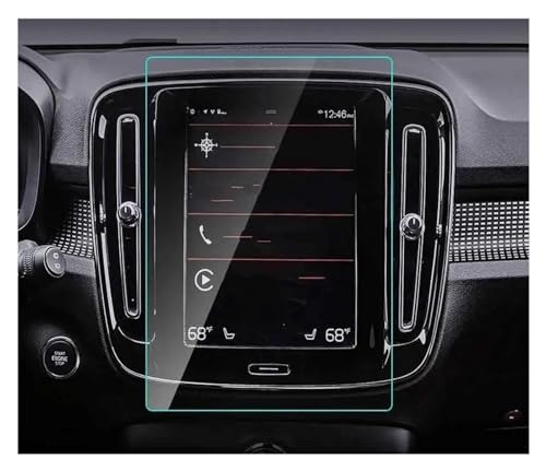 BOHHO Glas Schutzfolie Navigation Für Volvo XC40 XC 40 2018 2019 Auto 8,7 Zoll HD Clear Touch Screen Protector Auto GPS Navigation Gehärtetes Glas film von BOHHO