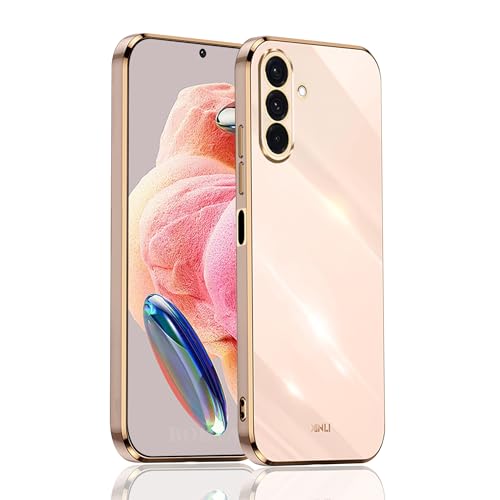 BOKYAS Kompatibel für Samsung Galaxy A26 5G Hülle mit Luxus Galvanisierte, Kameraschutz Weich Silikon Handyhülle Ultra Dünn Stoßfeste Plating Case für Frauen, Rosa von BOKYAS